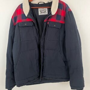 Levi's Men's Trucker Coat Bomber Jacket Western Style XXL Faux Sherpa Collar
